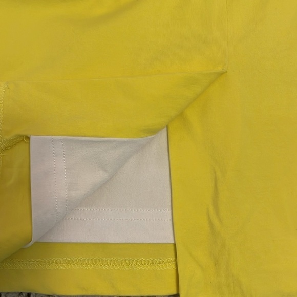 Women’s sleeveless dress midi length EMAGE size 14 colorblock yellow white blue - Picture 10 of 10